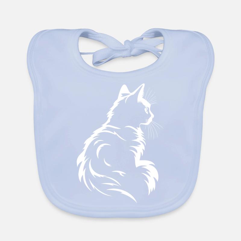 Chat, Motif De Chat Bavoir bio Bébé