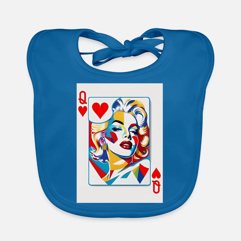 Marylin Monroe - Bavoir bio Bébé - bleu paon