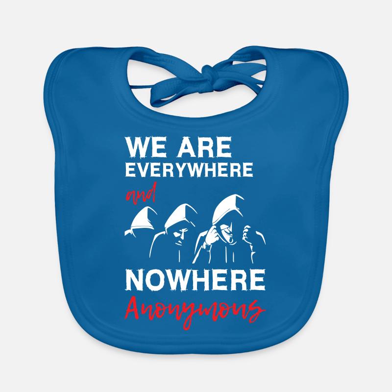We Are Everywhere and Nowhere Anonymous Baby Bio-Lätzchen