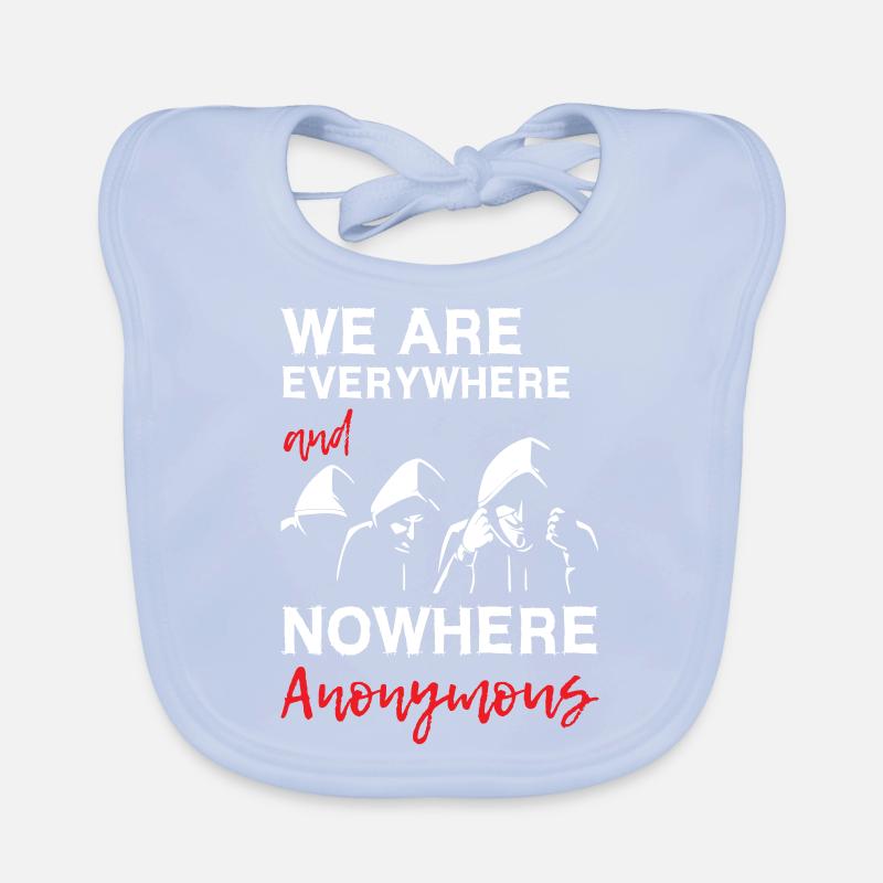 We Are Everywhere and Nowhere Anonymous Organic Baby Bibs