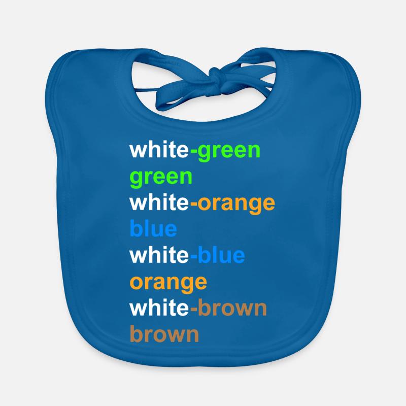 RJ45 Network Technology Color Assignment according to T568A Organic Baby Bibs
