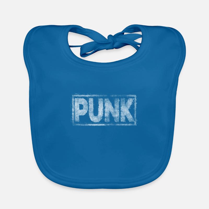 punk - Bavoir bio Bébé - bleu paon