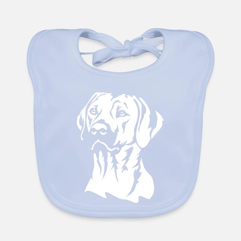 Rhodesian Ridgeback Head « Black Edition » Bavoir bio Bébé