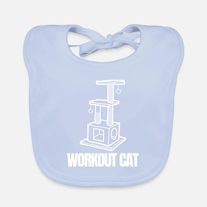 Workout Cat Emblem Bavoir bio Bébé
