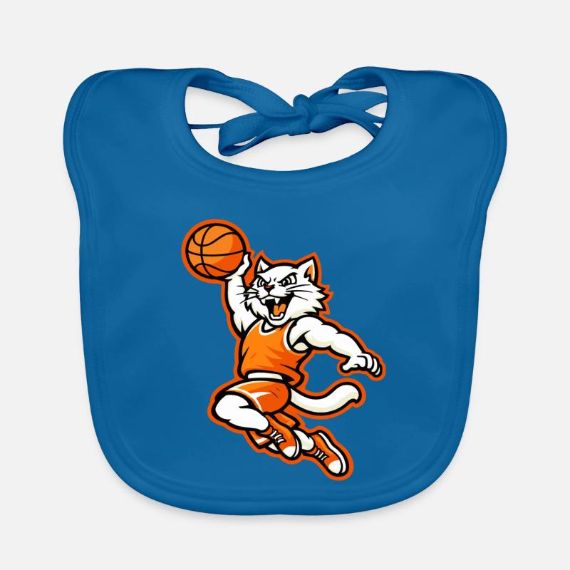 Mascotte du Chat de Dunk de basket en colère Bavoir bio Bébé