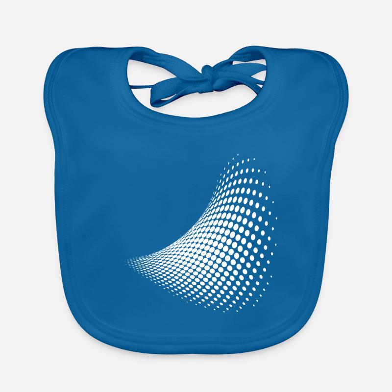 Optische Illusion Muster Formen Geometrie Geschenk - Baby Bio-Lätzchen - Pfauenblau