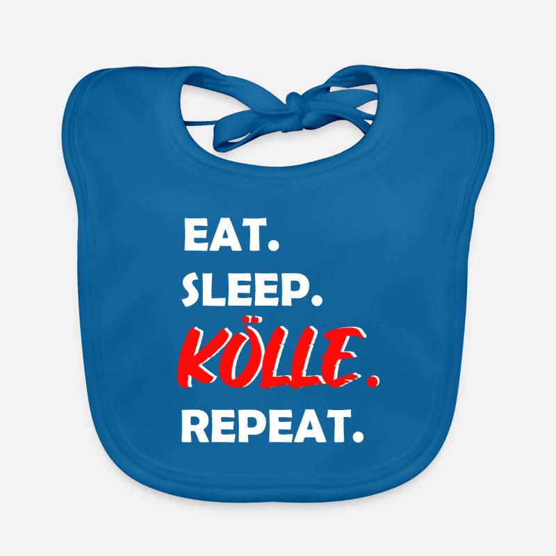 Eat Sleep Kölle Repeat Köln Kölner Kölnerin Kölsch Baby Bio-Lätzchen