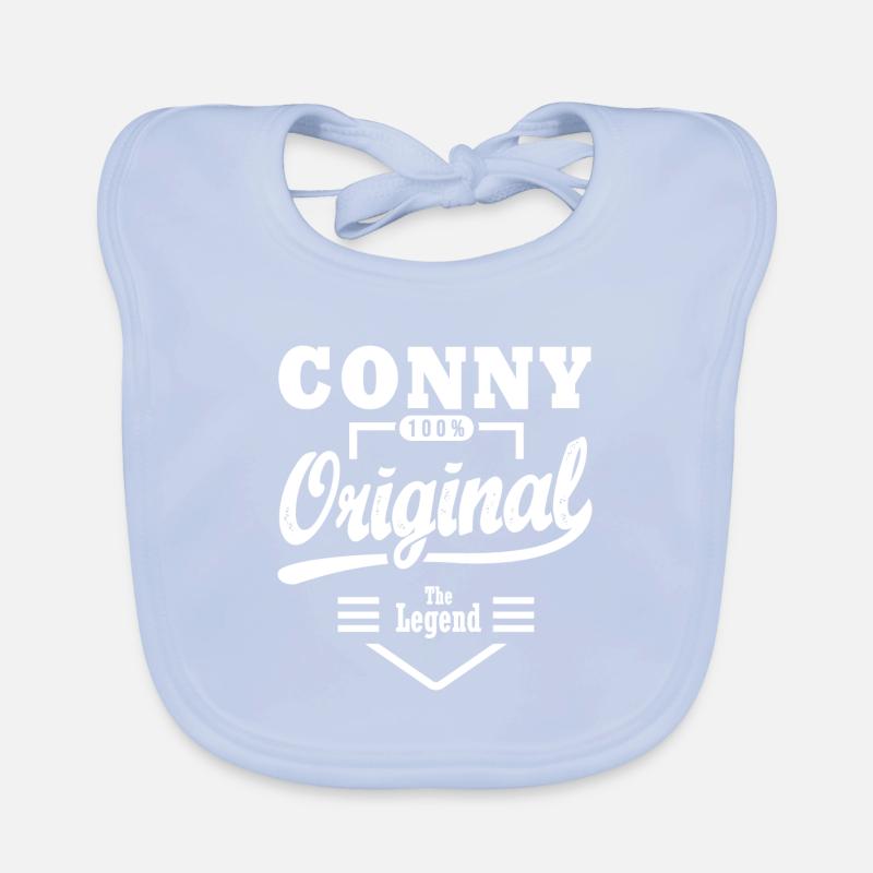 Gift Conny original personalized first name conny Organic Baby Bibs