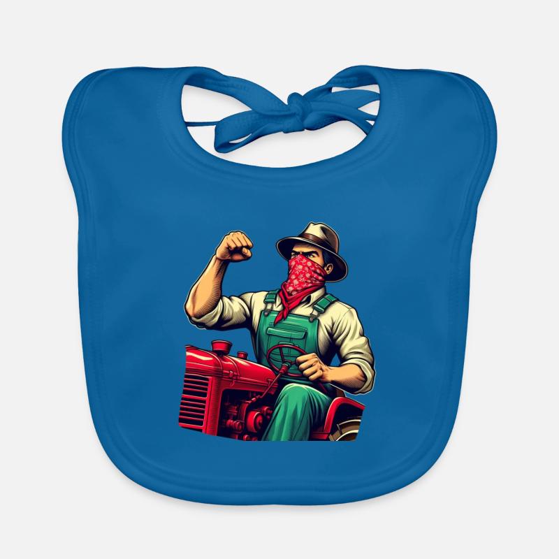 Historischer ländlicher revolutionärer Traktor Baby Bio-Lätzchen