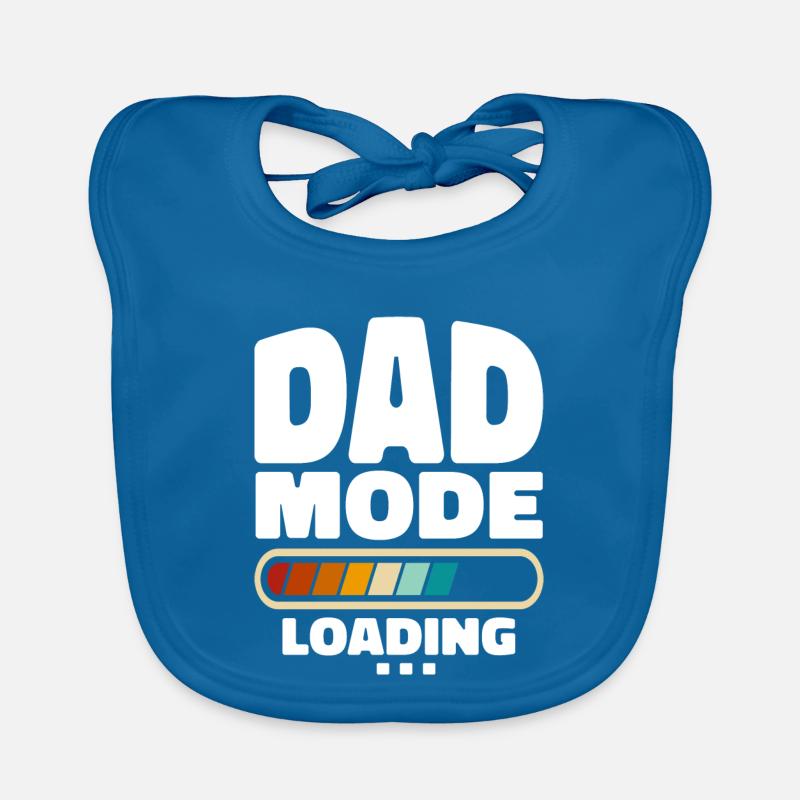 Lustiger Dad-Modus Loading Zitat Bester Vater aller Zeiten Baby Bio-Lätzchen