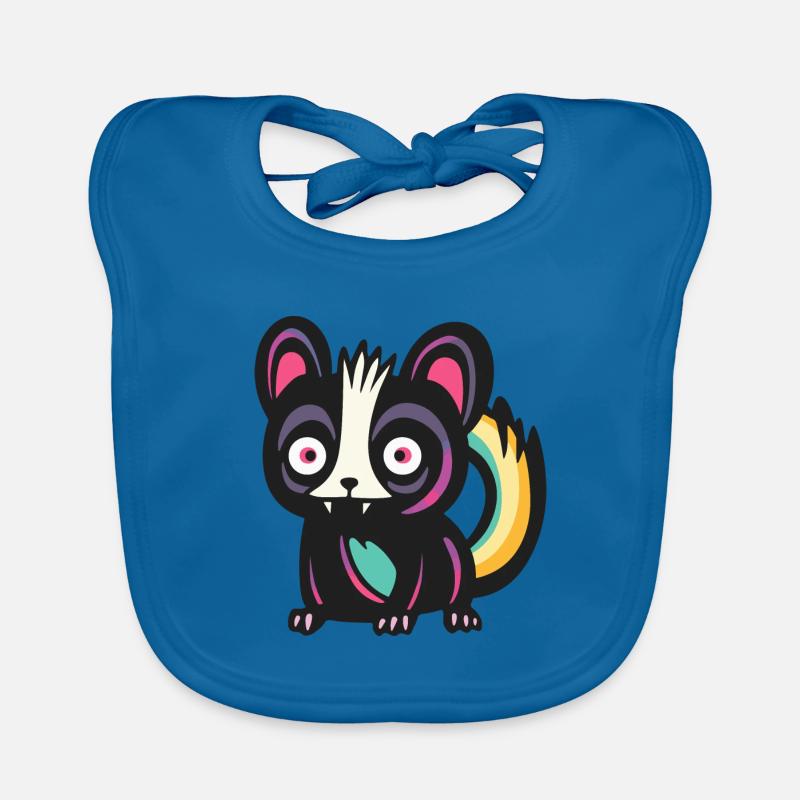 Skunk Halloween Comic Funny Organic Baby Bibs