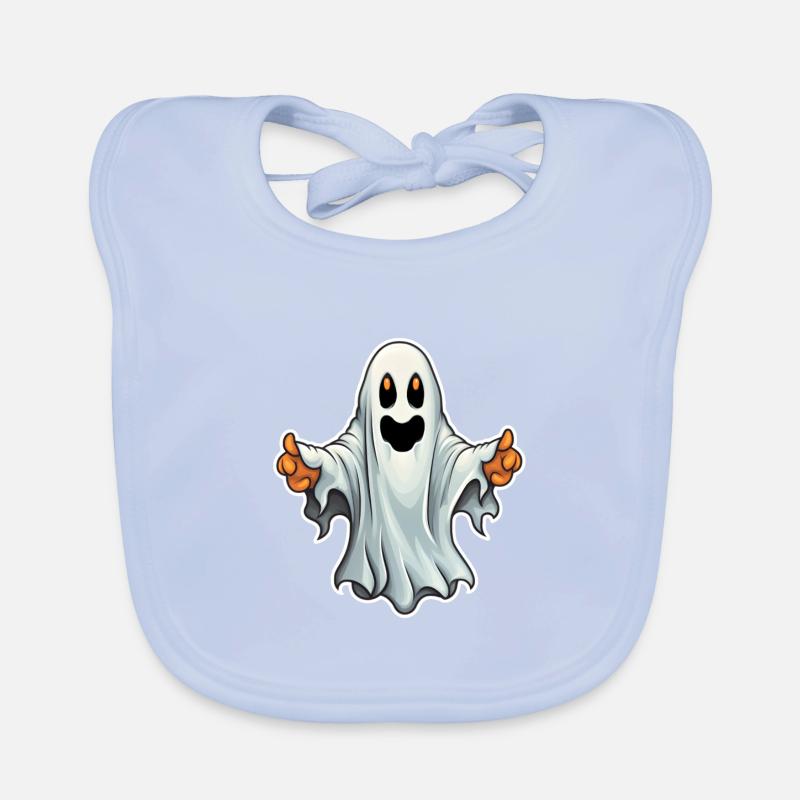 Ghost Halloween Organic Baby Bibs