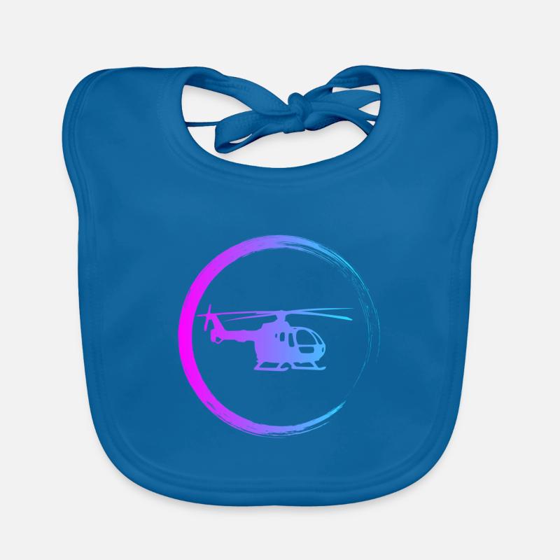 Helicopter pilot helicopter flying Organic Baby Bibs