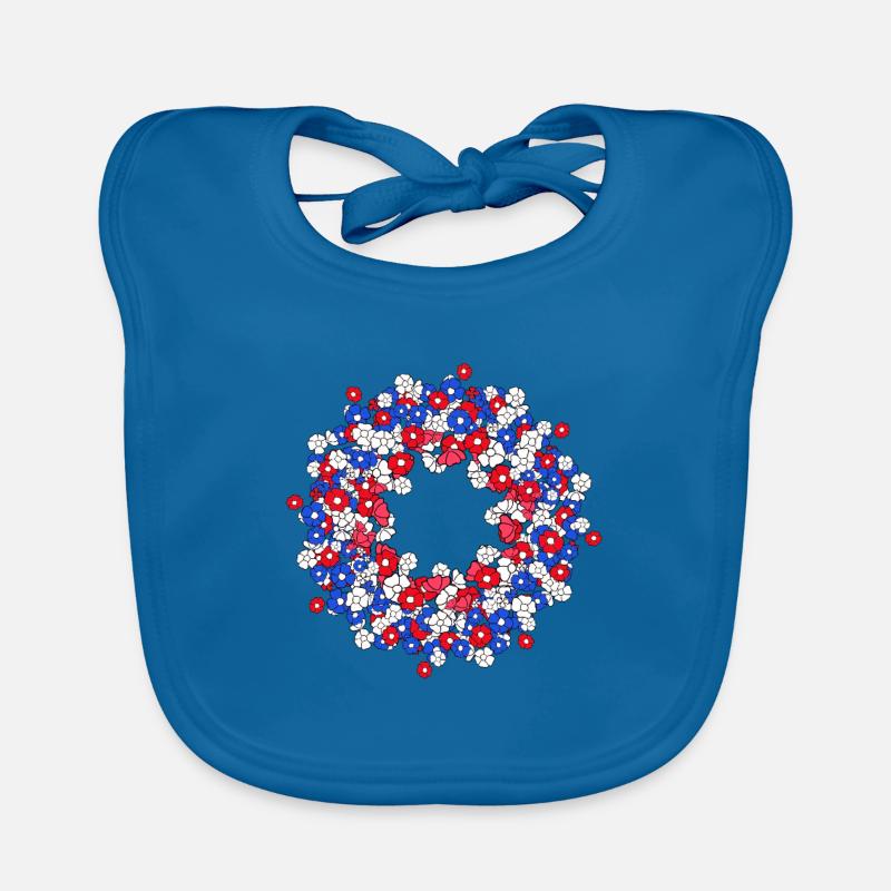 fleur fleurs fleurs fleurs couronne Bavoir bio Bébé