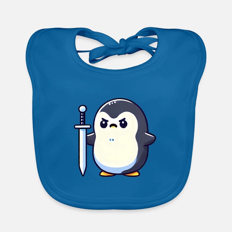 Tiny Penguin Warrior Organic Baby Bibs