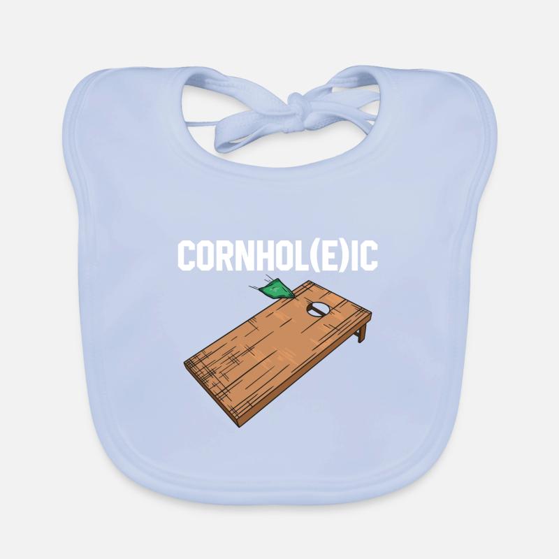 Cornhole Player Organic Baby Bibs