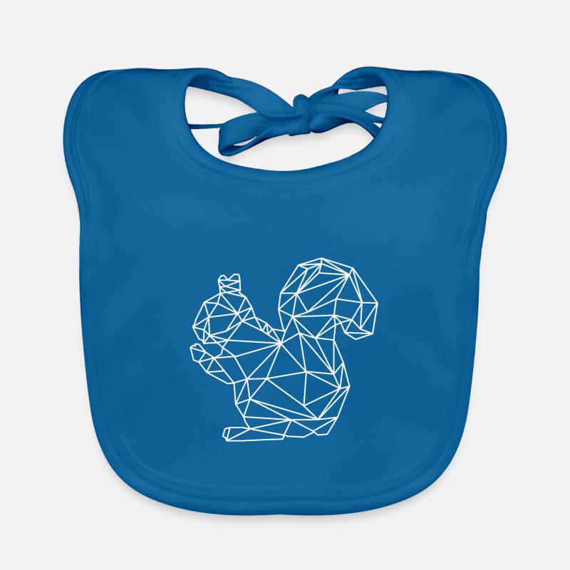Eichhörnchen - Baby Bio-Lätzchen - Pfauenblau
