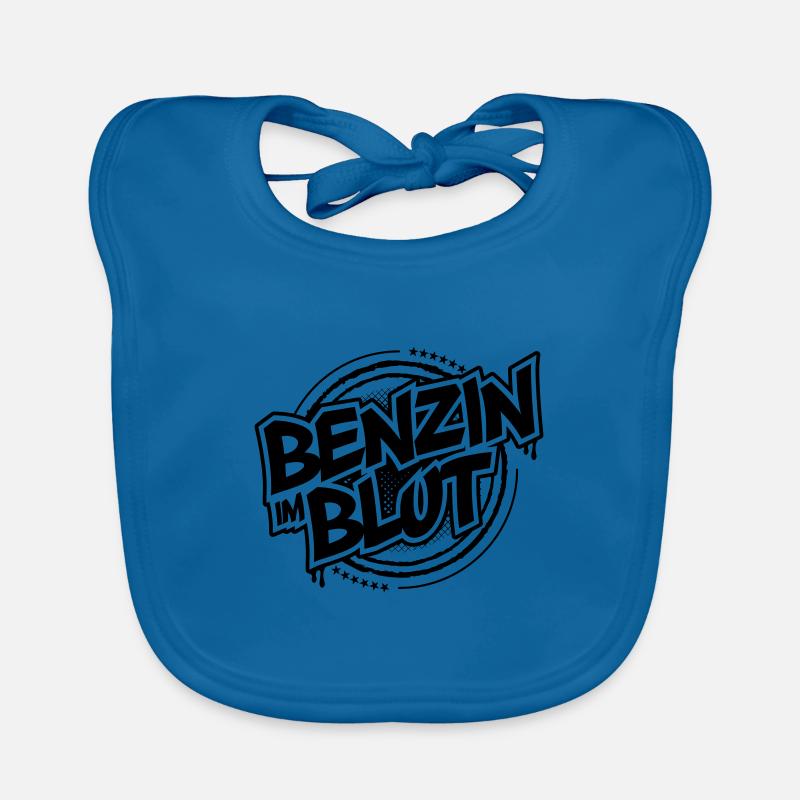 Benzin im Blut | Auto Tuning Geschenk Motiv Baby Bio-Lätzchen
