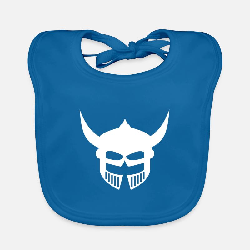 Barbarian Helmet Design Organic Baby Bibs