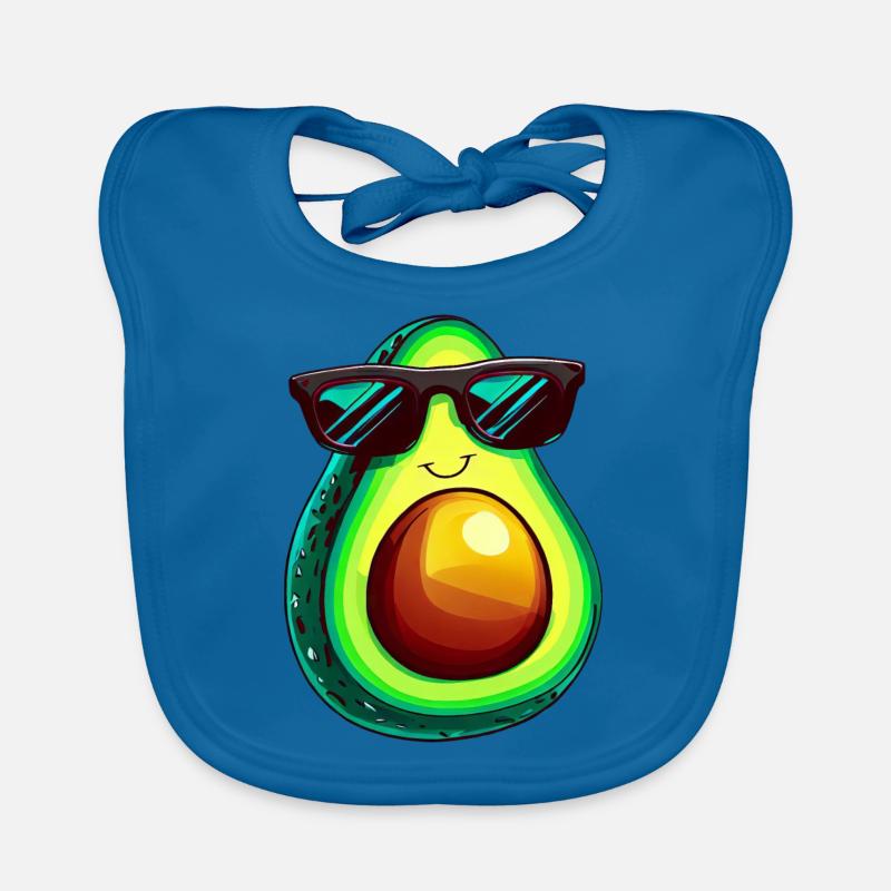 Cooler Avocado mit Sonnenbrille Baby Bio-Lätzchen