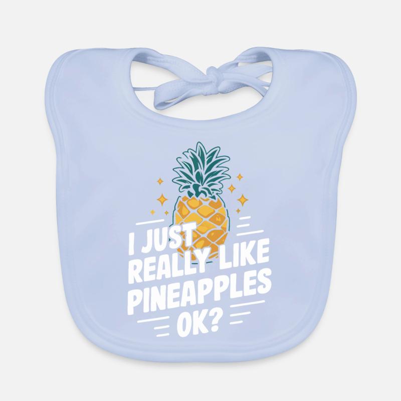 Ananas Fruit tropical hawaïen Bavoir bio Bébé