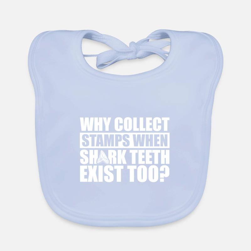 Shark teeth Collecting | Shark Tooth Gift Idea Organic Baby Bibs