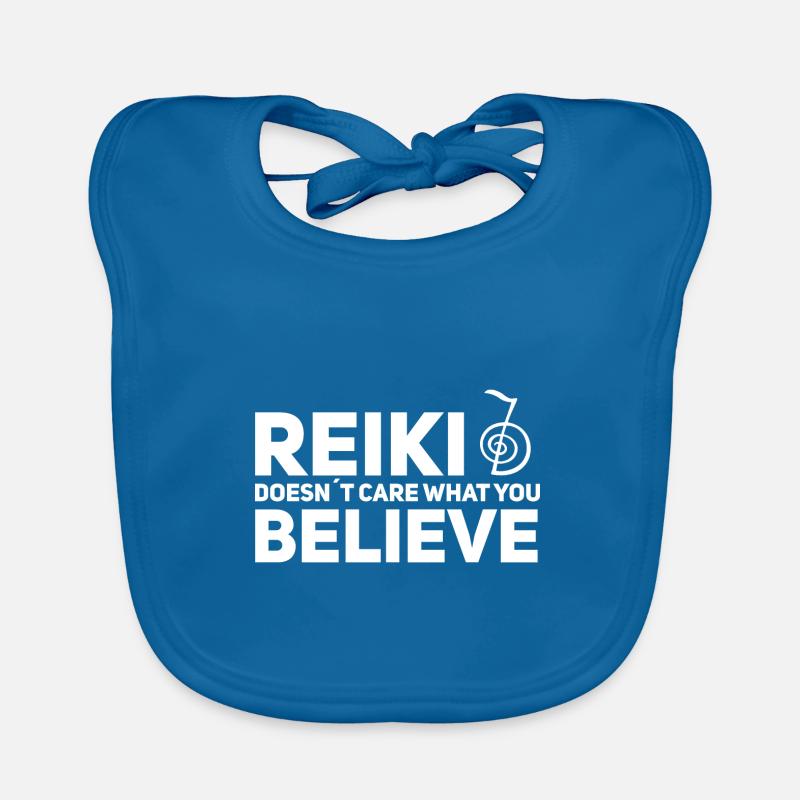 Reiki - Bavoir bio Bébé - bleu paon