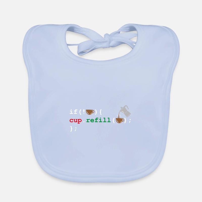 Programmer Gift Coffee Caffeine Code Code Organic Baby Bibs