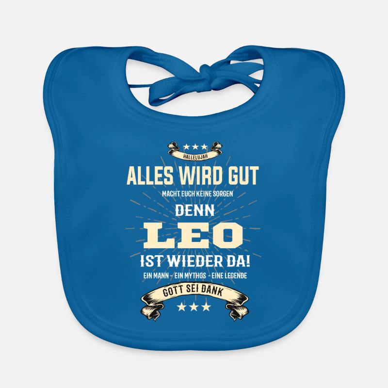 alles wird gut denn Leo Ist da T-Shirt Baby Bio-Lätzchen