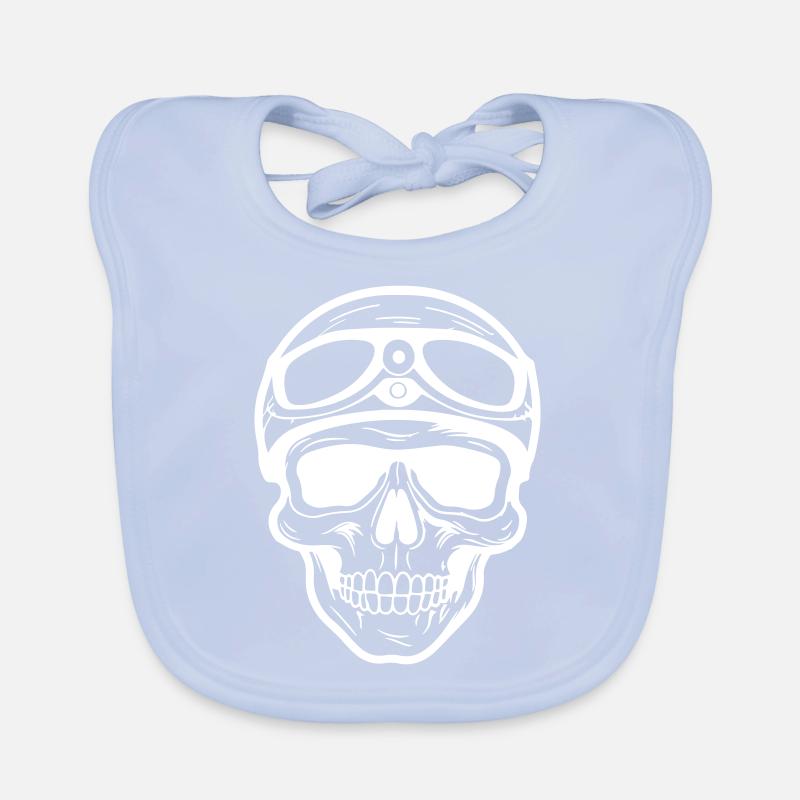 Biker Totenkopf Baby Bio-Lätzchen