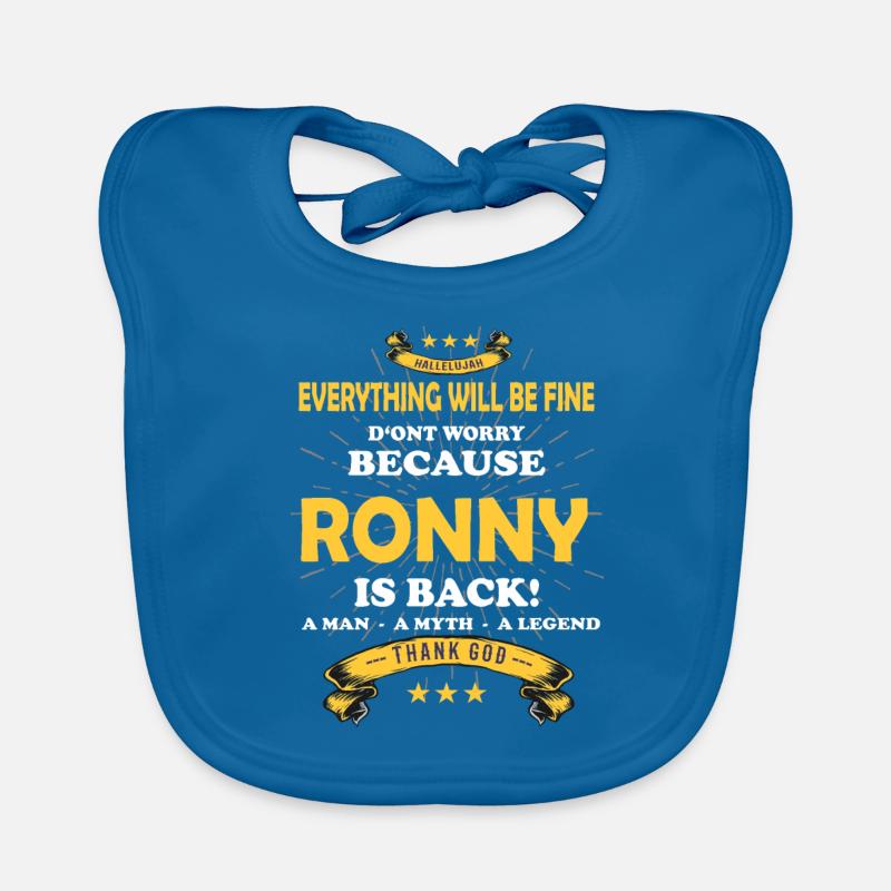 Everything will be fine Ronny Is back Organic Baby Bibs