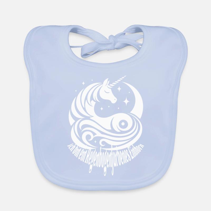 Regenbogenfarbenes Einhorn Baby Bio-Lätzchen