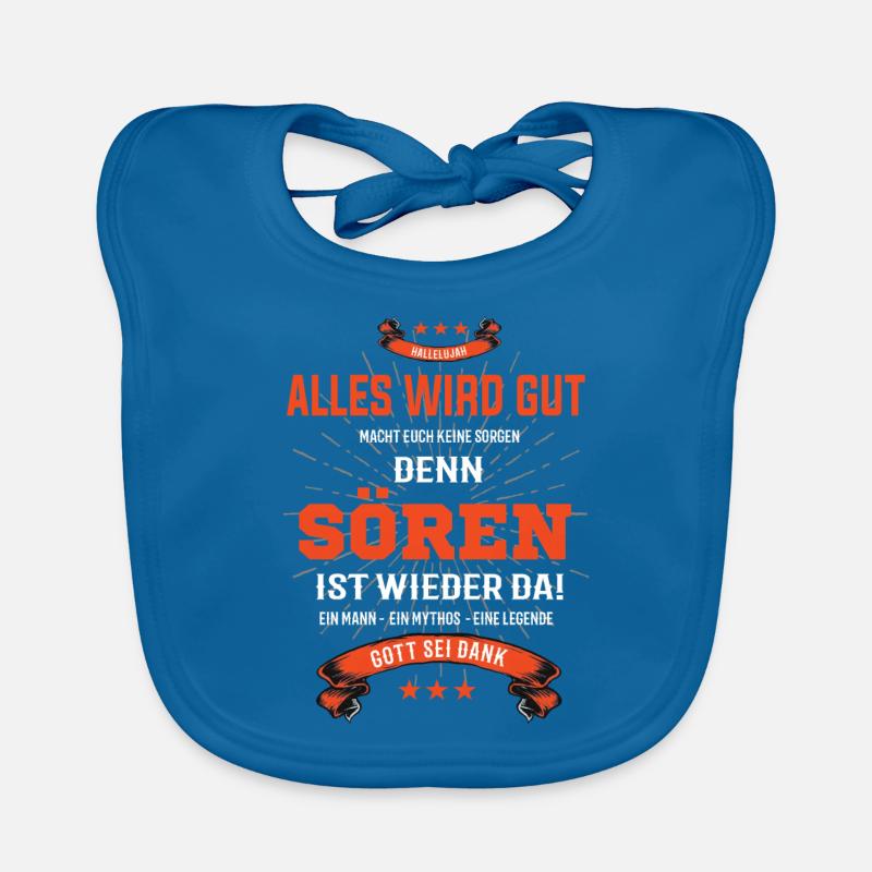 Alles wird gut denn Sören Ist da Outfit Baby Bio-Lätzchen