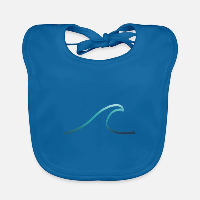 Turquoise wave - Baby Bio-Lätzchen - Pfauenblau