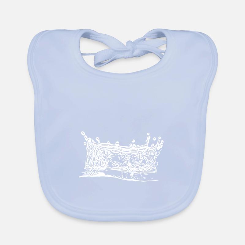 Éclaboussures élégantes de couronne d’eau Bavoir bio Bébé