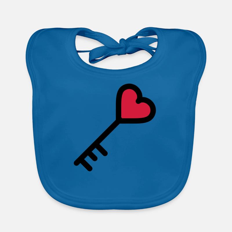 la clé du coeur de la Saint Valentin Bavoir bio Bébé