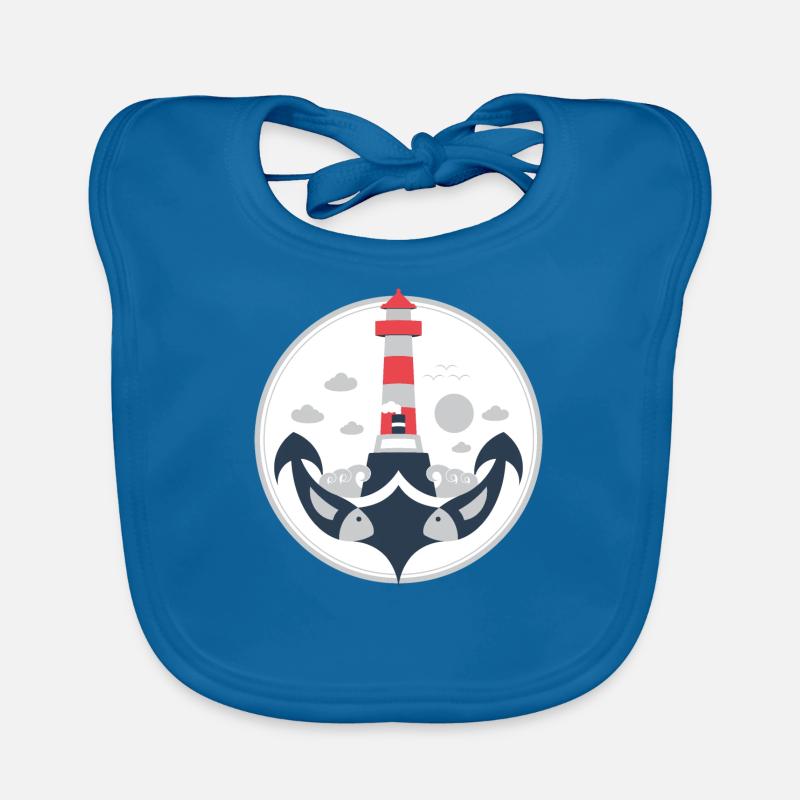 Illustration maritime d'une ancre Bavoir bio Bébé