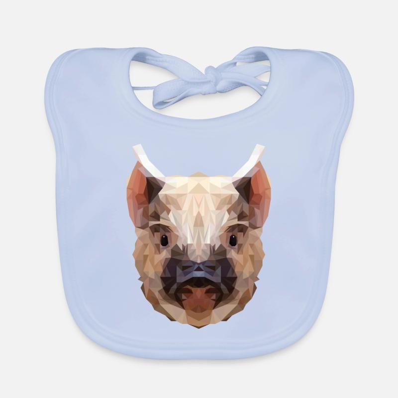 Polygon Schweinchen Baby Bio-Lätzchen