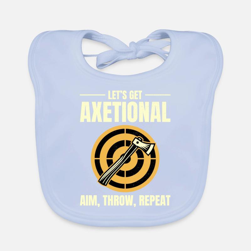 Axe axe de lancer Bullseye Aim Throw Repeat Bavoir bio Bébé