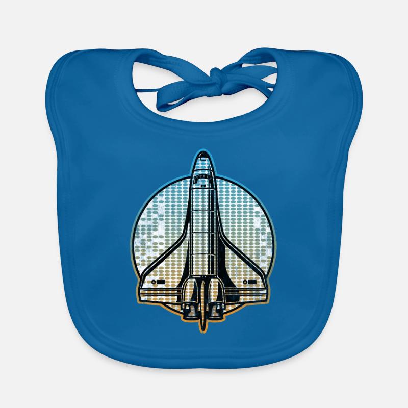 spaceship space shuttle Baby Bio-Lätzchen