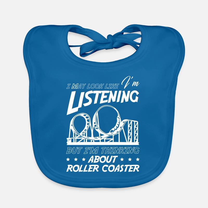 I am Thinking About Roller Coaster Organic Baby Bibs