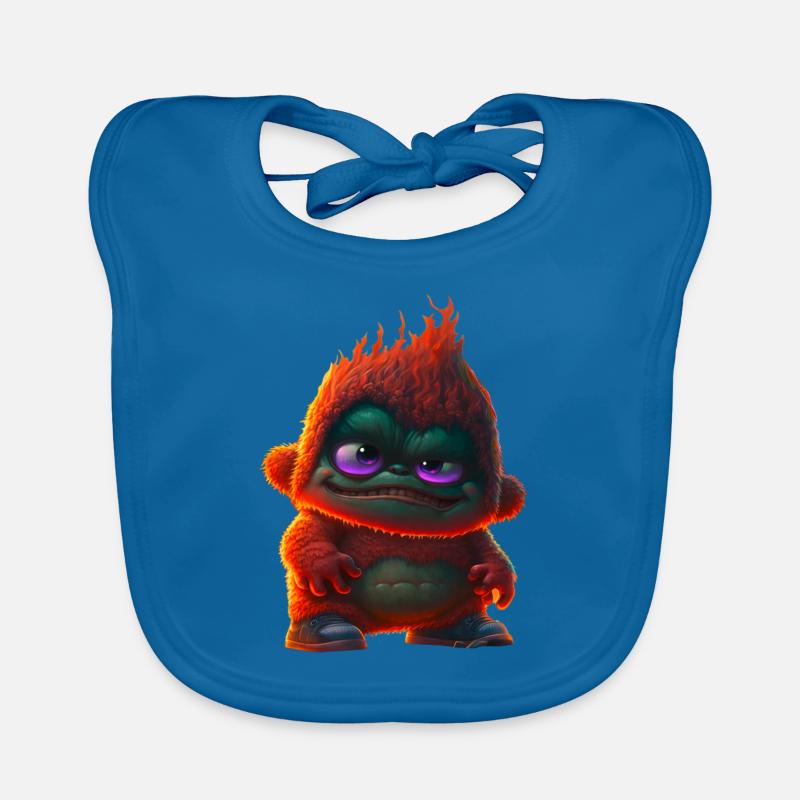 Fire Monster Monkeys Organic Baby Bibs