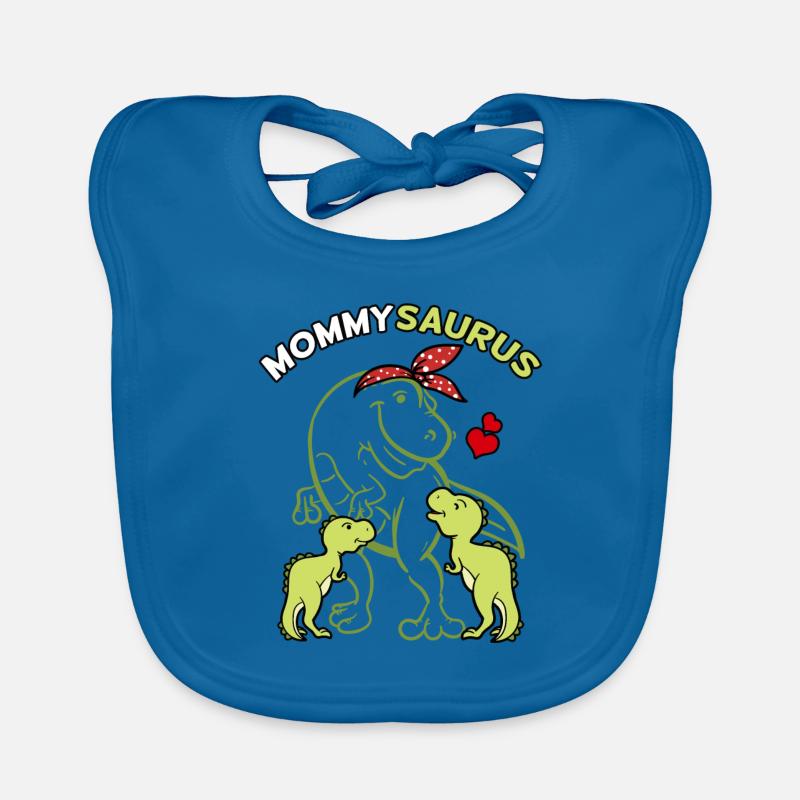 Mommysaurus mit 2 Babys Baby Bio-Lätzchen