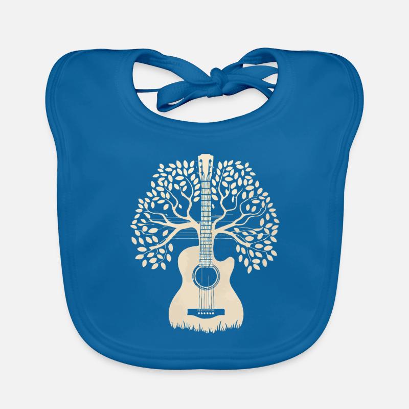 Acoustic Guitar Tree - Guitar Player Guitarist Organic Baby Bibs