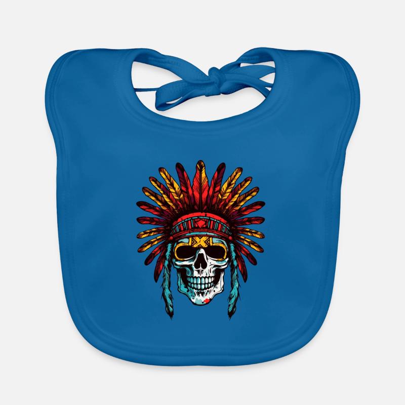 Apache Skull Indian Organic Baby Bibs