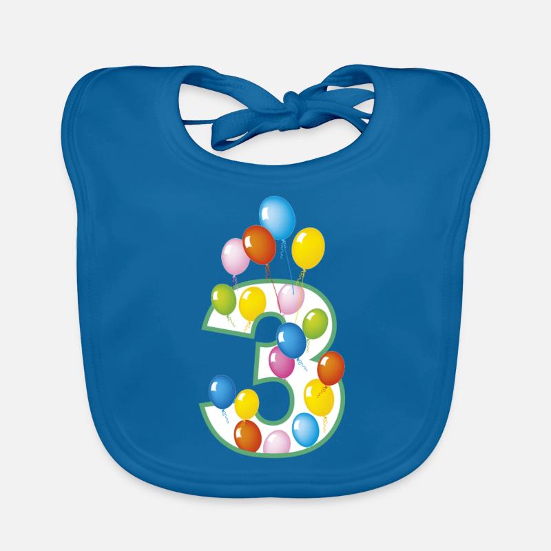 dritter Geburtstag 3 Jahre Baby Bio-Lätzchen