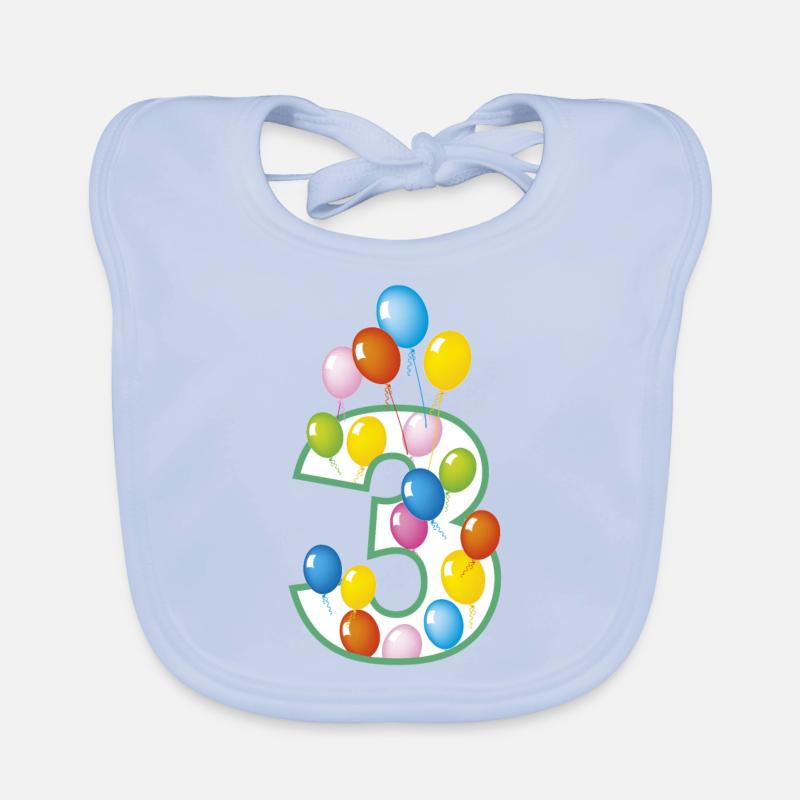 third birthday 3 years Organic Baby Bibs