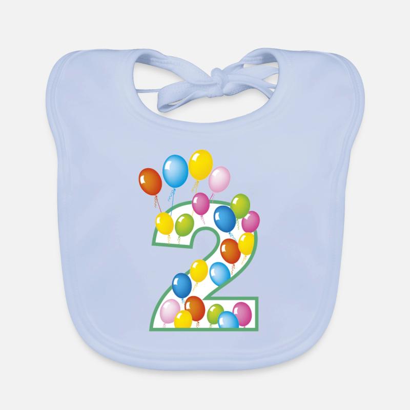 second birthday 2 Organic Baby Bibs