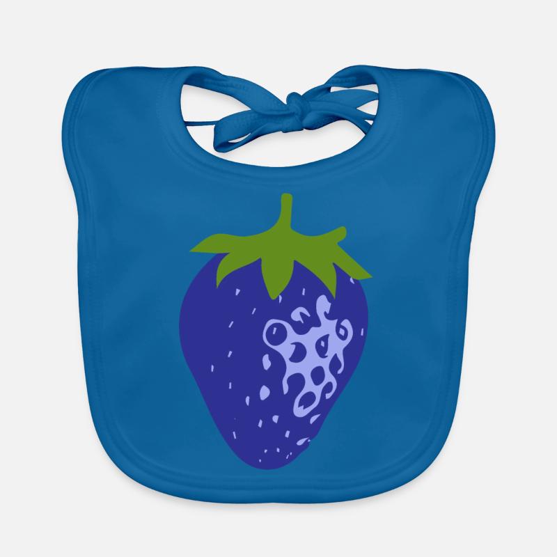 Blaue Erdbeere Baby Bio-Lätzchen