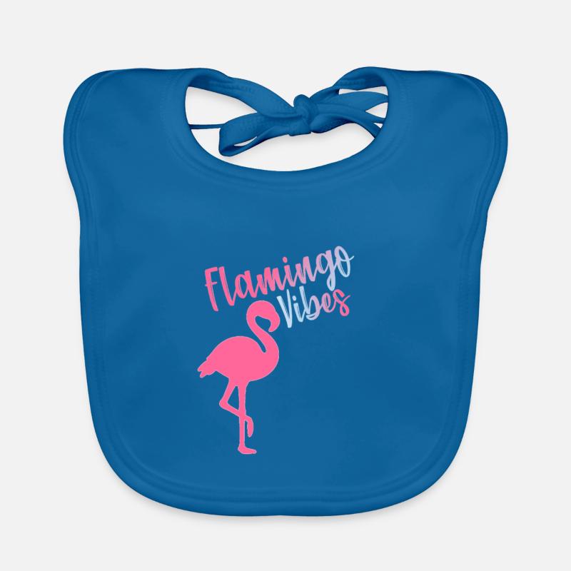 Flamingo Vibes Organic Baby Bibs